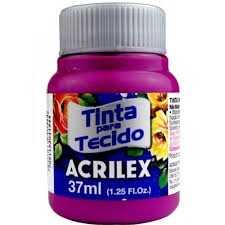TINTA TECIDO ACRILEX ROSAS / LILAS 